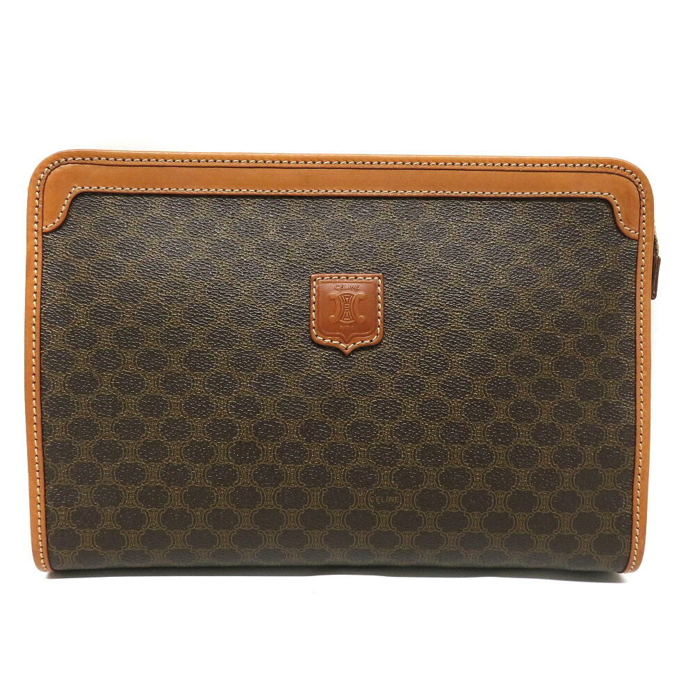 Celine clutch bag Macadam brown